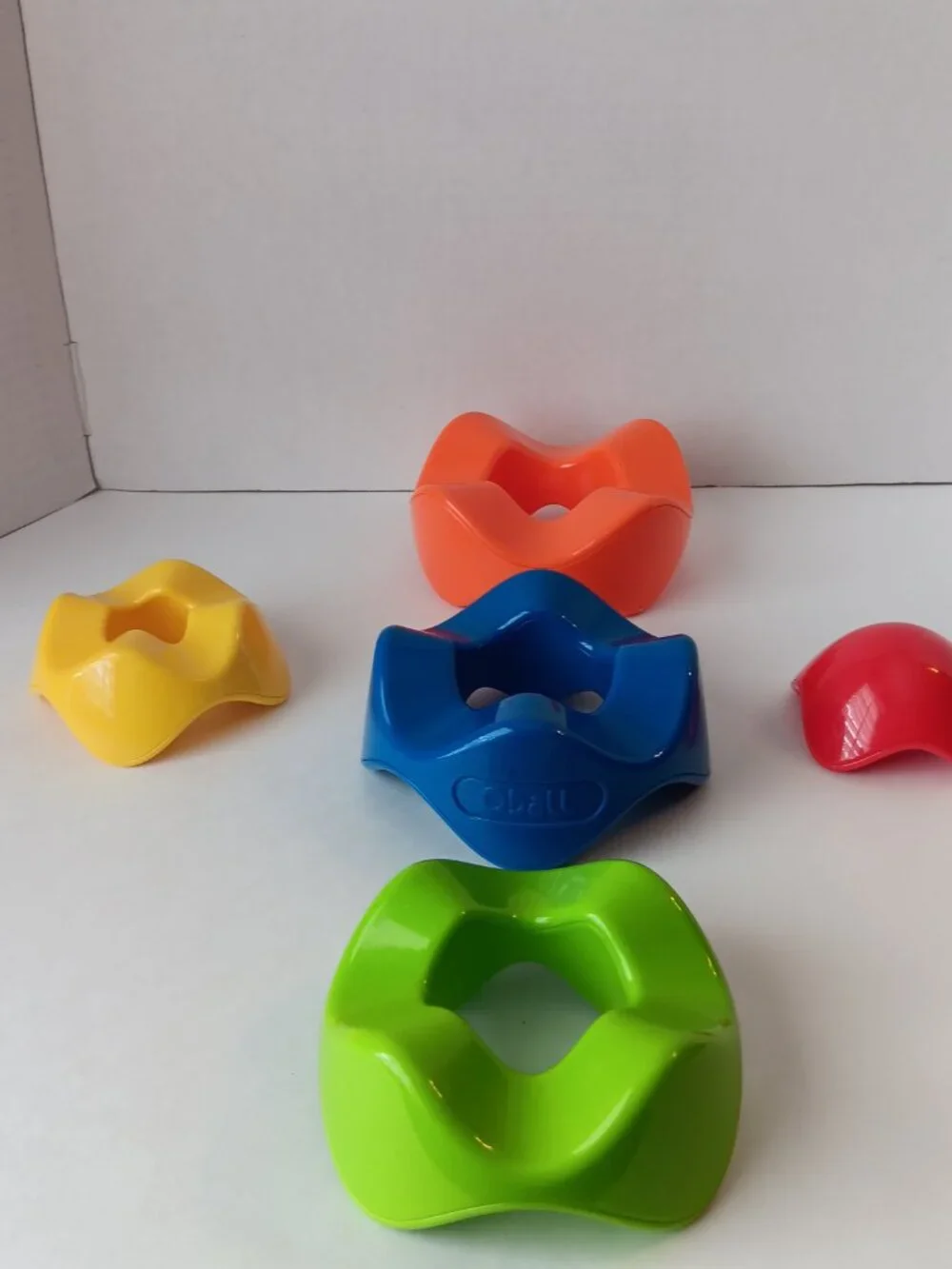 Oball Rock Stack Colorful Rainbow Stacking Nesting Toy Set Plastic Pieces